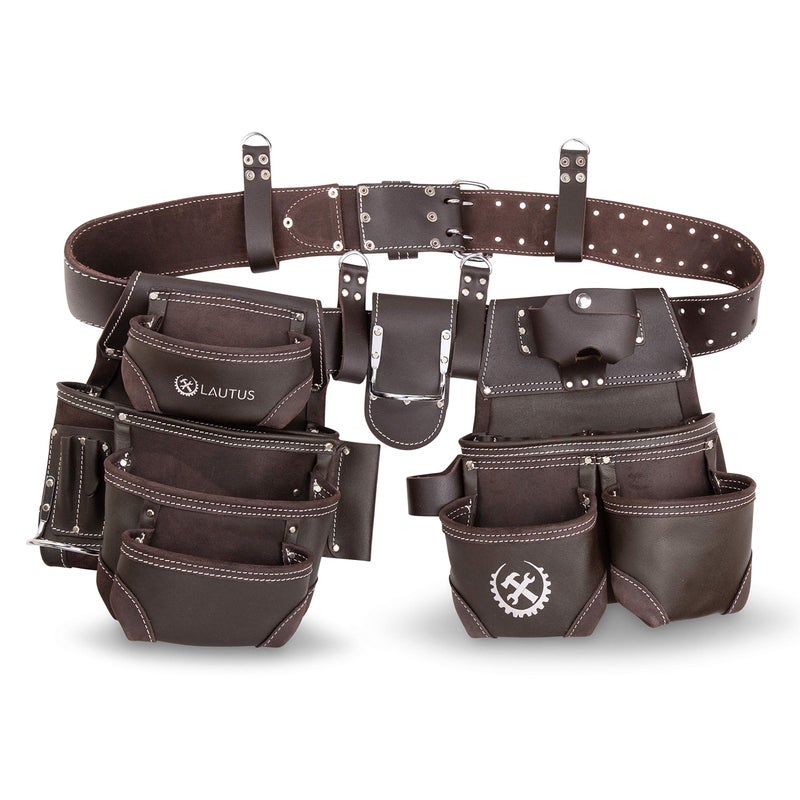 LAUTUS Oiled Tanned Rig Tool Belt/Pouch/Bag, Carpenter, Construction, Framers, Handyman, Electrician - Image 5